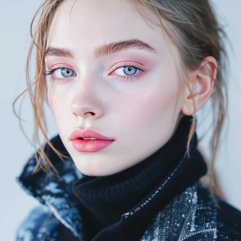 clean portrait PFP with shadow tones for messaging profile icon