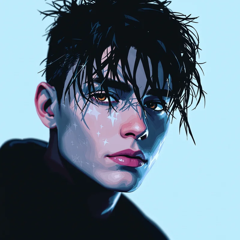 stylish profile picture with dark background for social media avatar