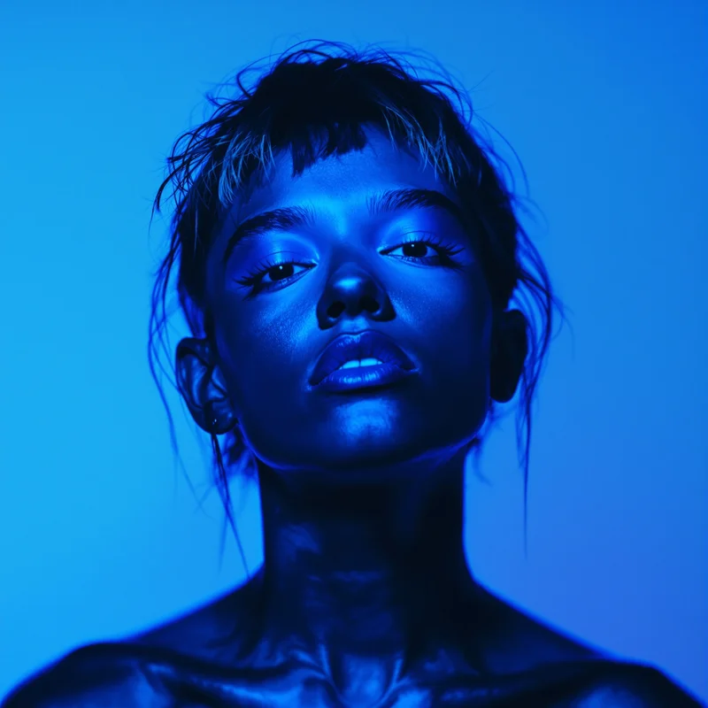 clean portrait PFP with shadow tones for digital identity