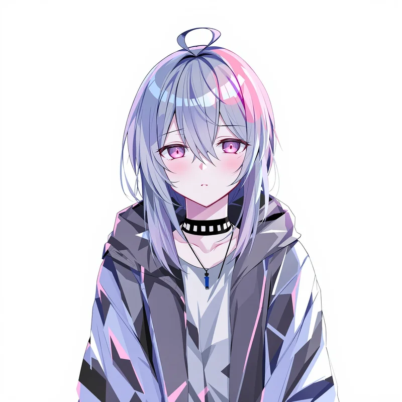 minimal cool avatar with shadow tones for social media avatar