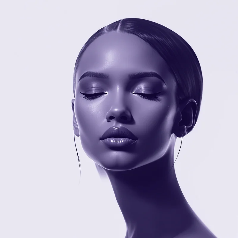 minimal cool avatar with shadow tones for profile picture use