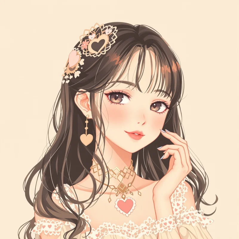 soft aesthetic portrait with romantic styling for digital profile identity