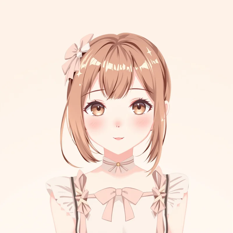 soft aesthetic portrait with dreamy textures for avatar display