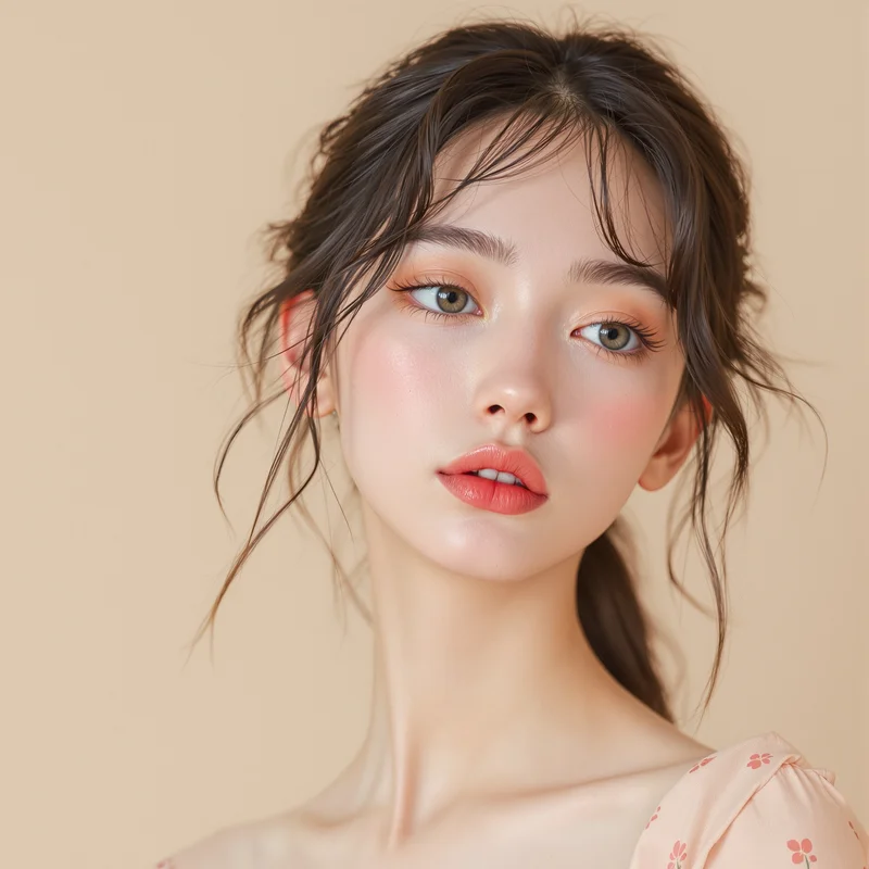 soft aesthetic portrait with dreamy textures for online avatar styling