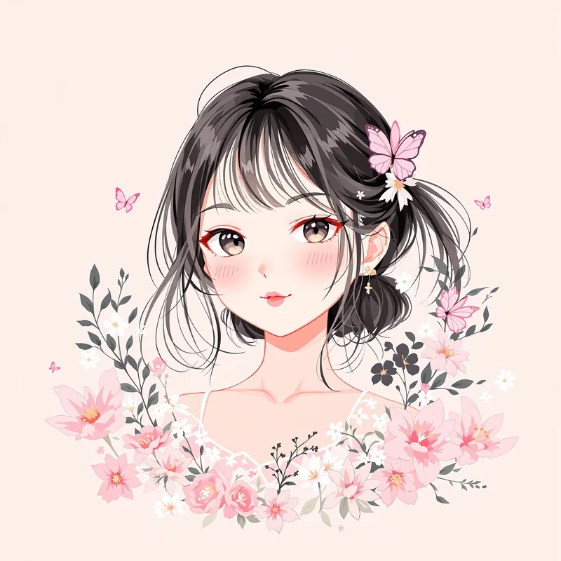 romantic profile picture with dreamy textures for online avatar styling