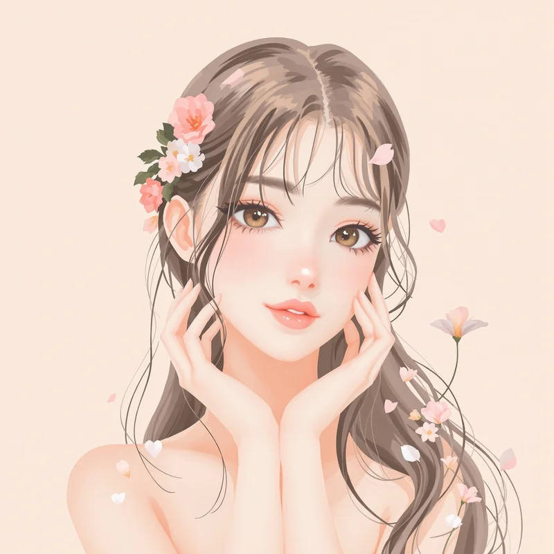 romantic profile picture with dreamy textures for soft avatar use