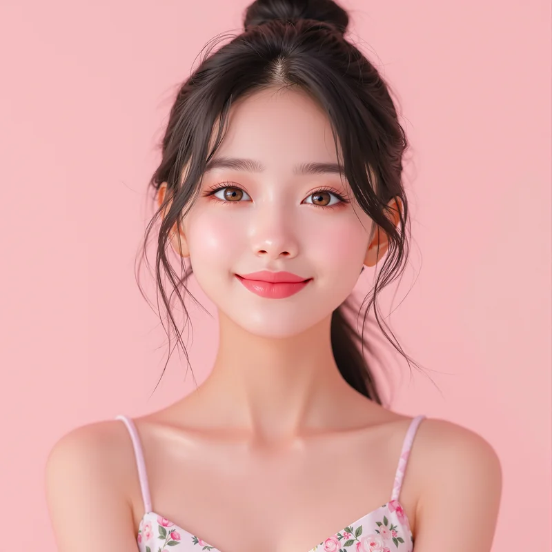 charming profile avatar with gentle gradient background for soft avatar use