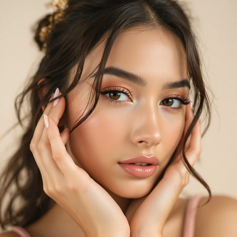 coquette style avatar with floral details for messaging profile icon