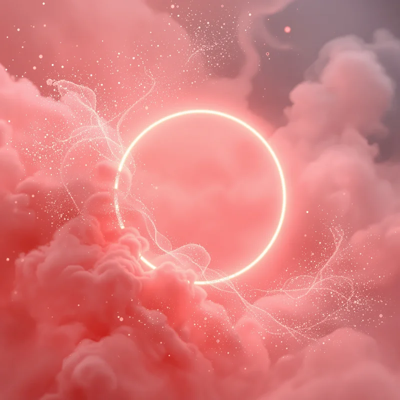 Coral Dust Halo Background