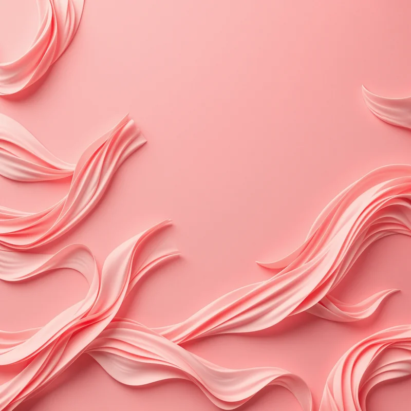 Coral Ribbon Cream Background