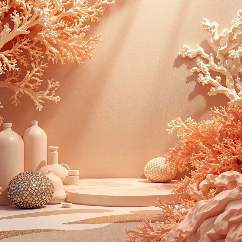 Golden coral background