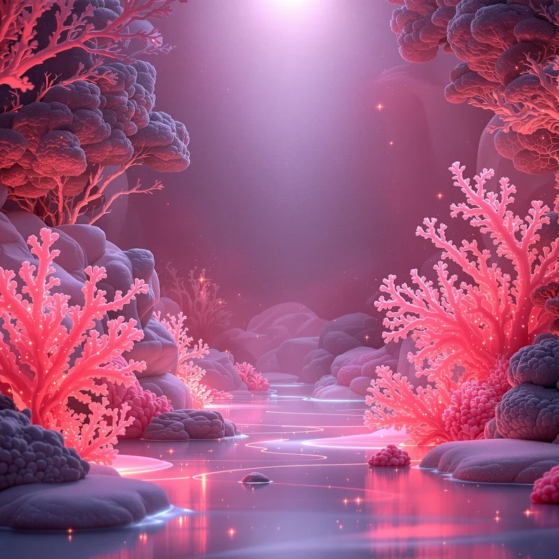 Luminous coral background