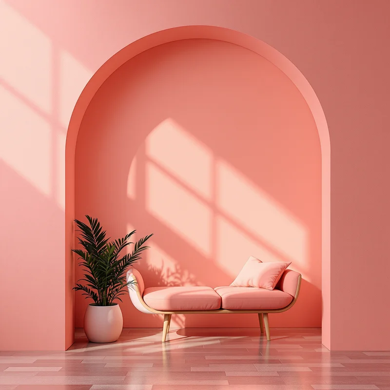Melon Plaster Arc Coral Background
