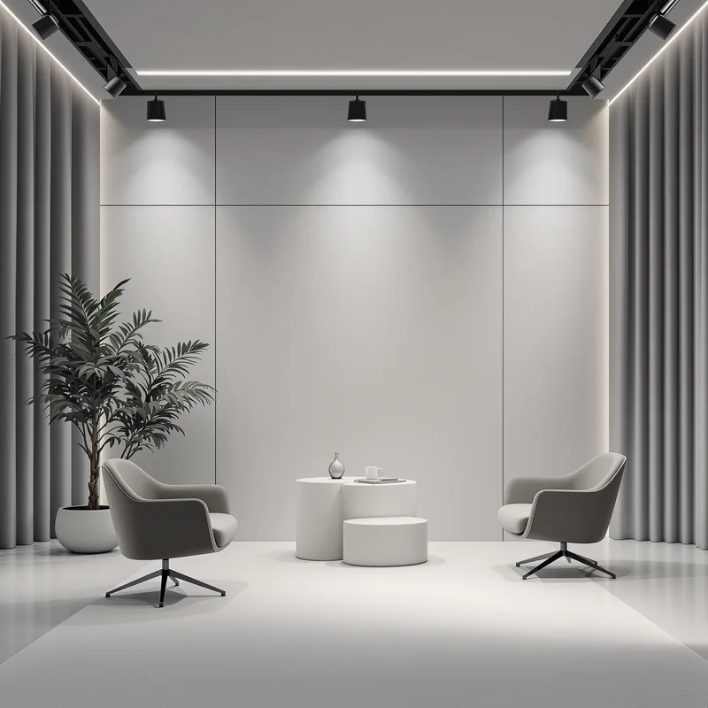 Studio light gray corporate background