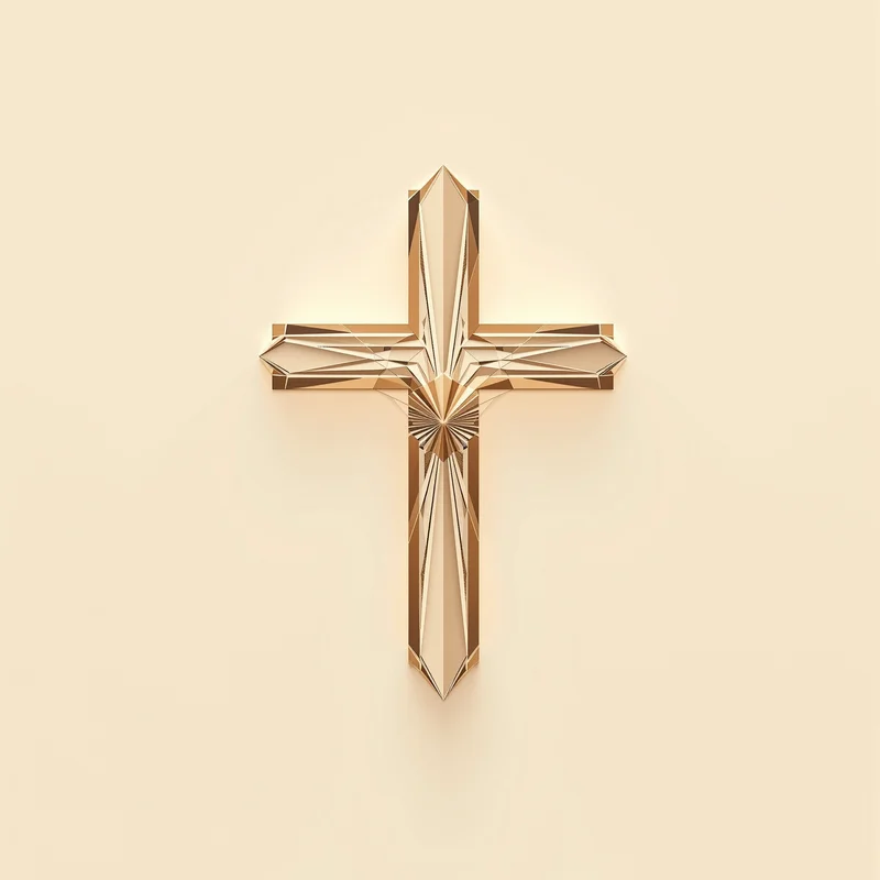 religious avatar cross with soft shadows for profile picture use