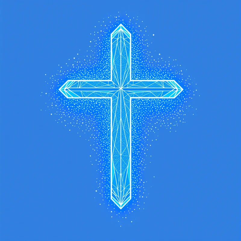 minimal cross profile icon with soft glow for avatar display