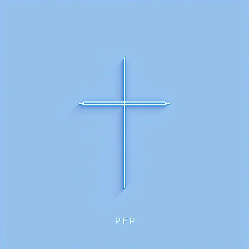 cross avatar image with soft shadows for social media avatar