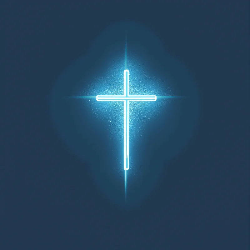 religious avatar cross with soft glow for social media avatar