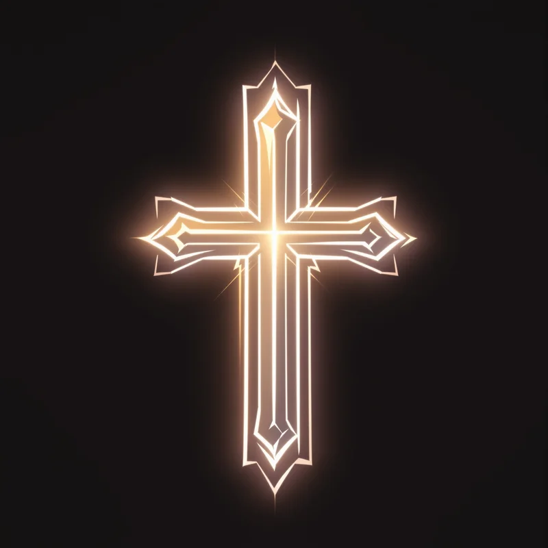faith symbol PFP with dark background for spiritual profile display
