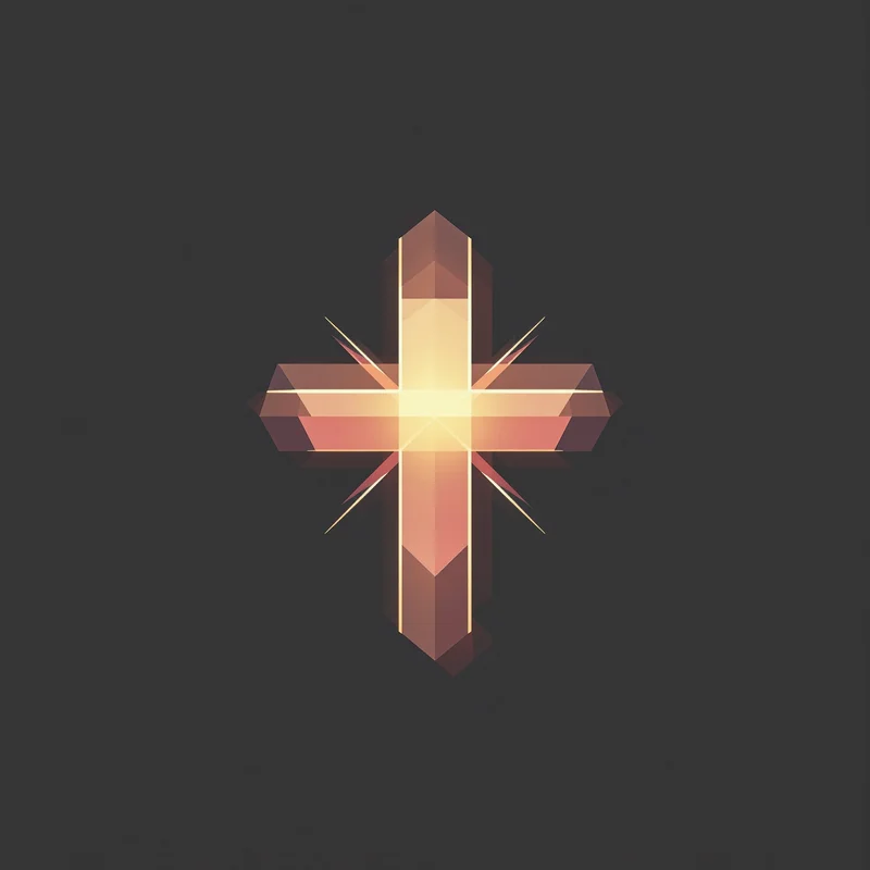 cross symbol avatar with halo effect for calm profile icon