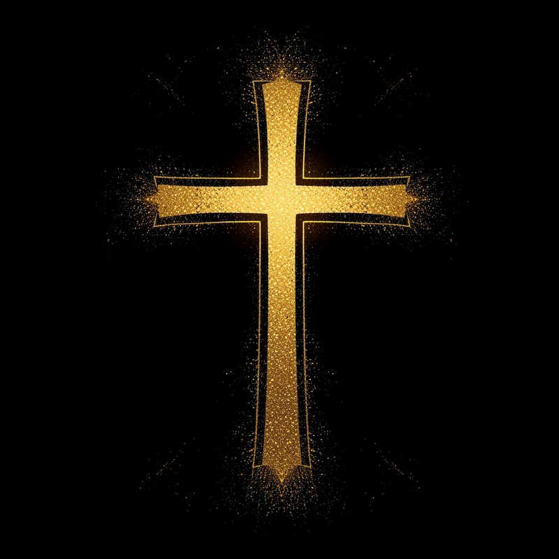 simple cross PFP with minimal background for avatar display