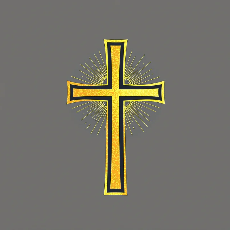 religious avatar cross with gradient light for avatar display