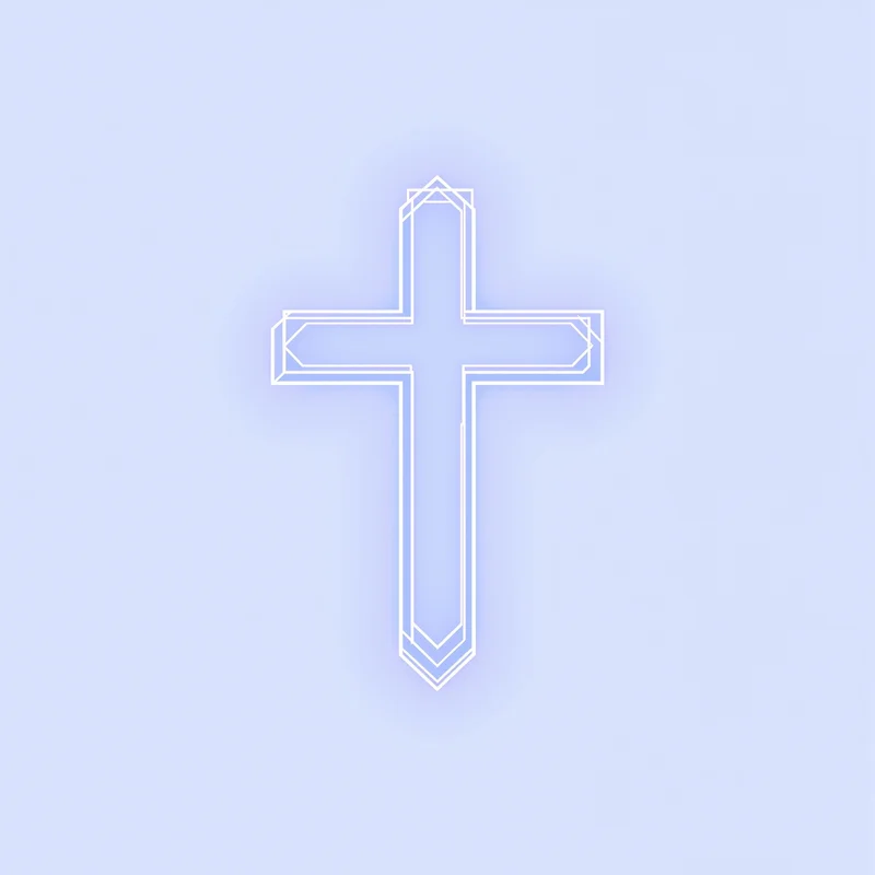 holy cross avatar with soft shadows for social media avatar