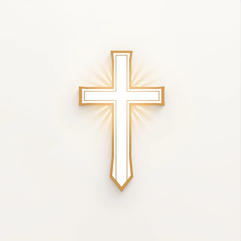 cross symbol avatar with soft shadows for symbolic avatar use