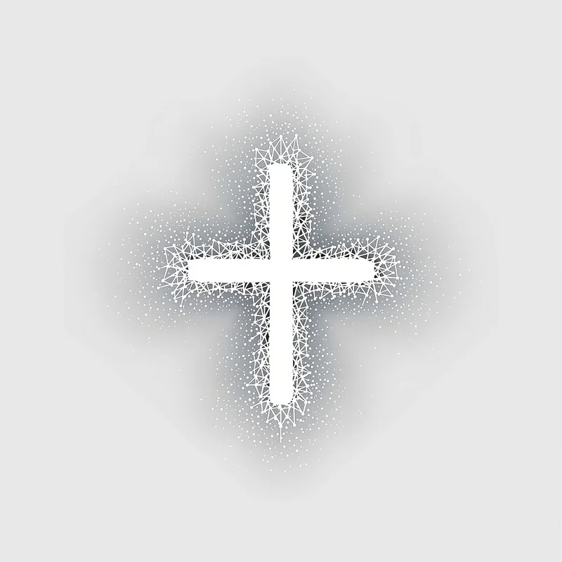 glowing cross portrait with gradient light for clean avatar styling