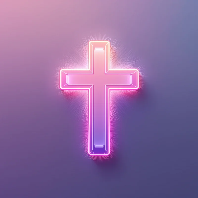 cross PFP icon with halo effect for digital identity