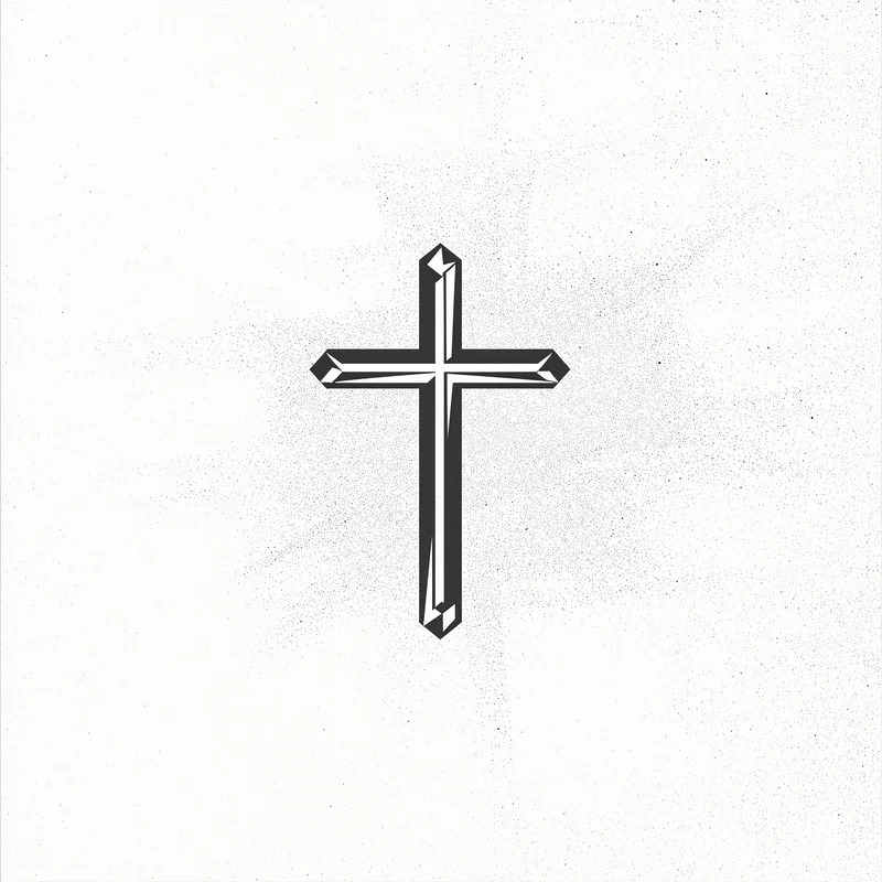 religious avatar cross with light rays for profile picture use