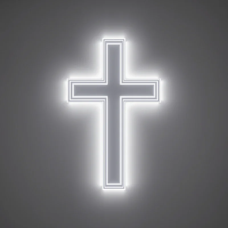 cross symbol avatar with subtle glow for profile picture use