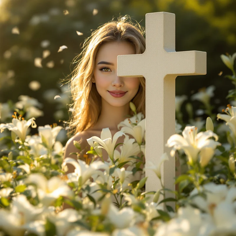 White Lily Cross PFP.