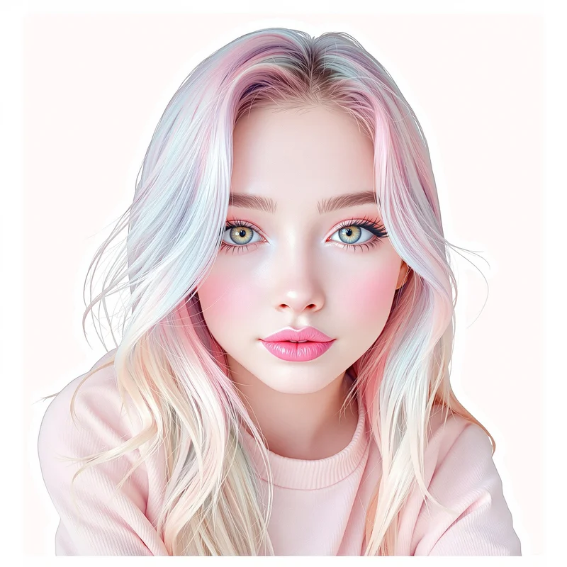 chibi PFP image with soft glow for messaging profile icon