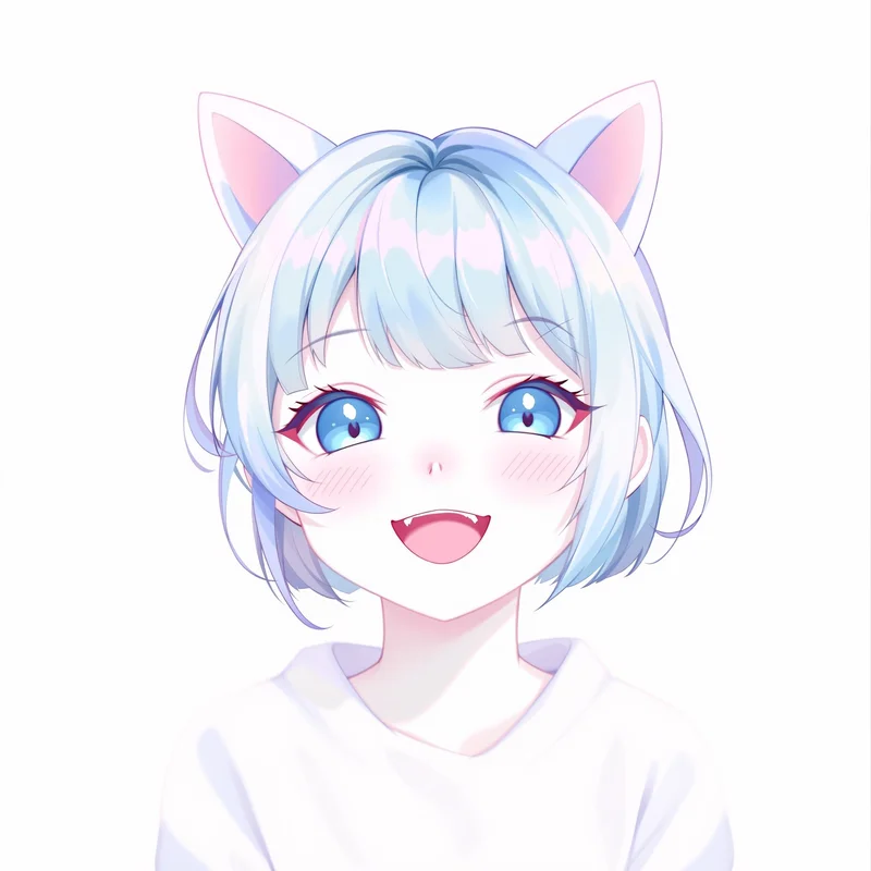 kawaii avatar image with fluffy design for social media avatar