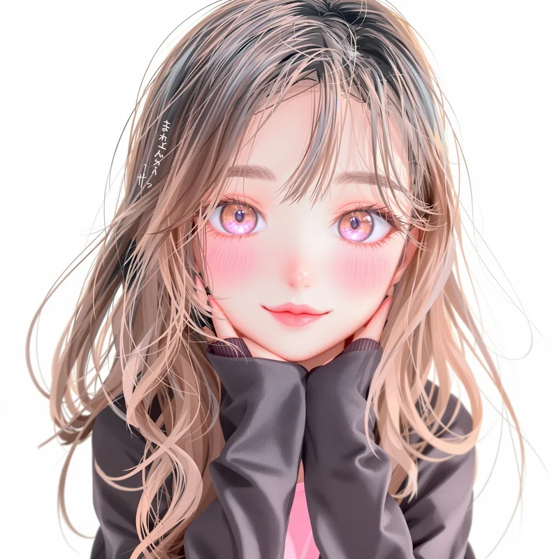 cute PFP portrait with cute expression for digital identity