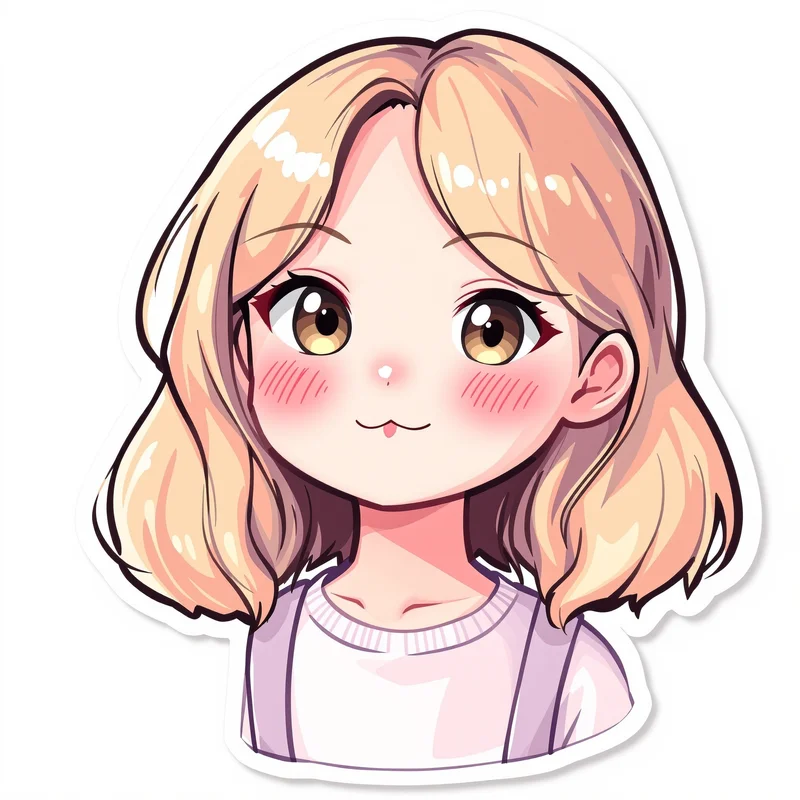 adorable avatar with blush effect for social media avatar