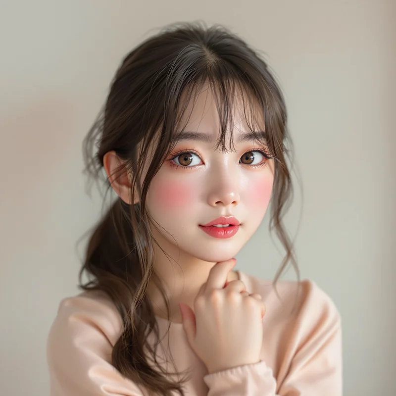 chibi PFP image with blush effect for avatar display