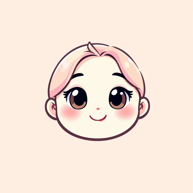 kawaii avatar image with blush effect for social media avatar
