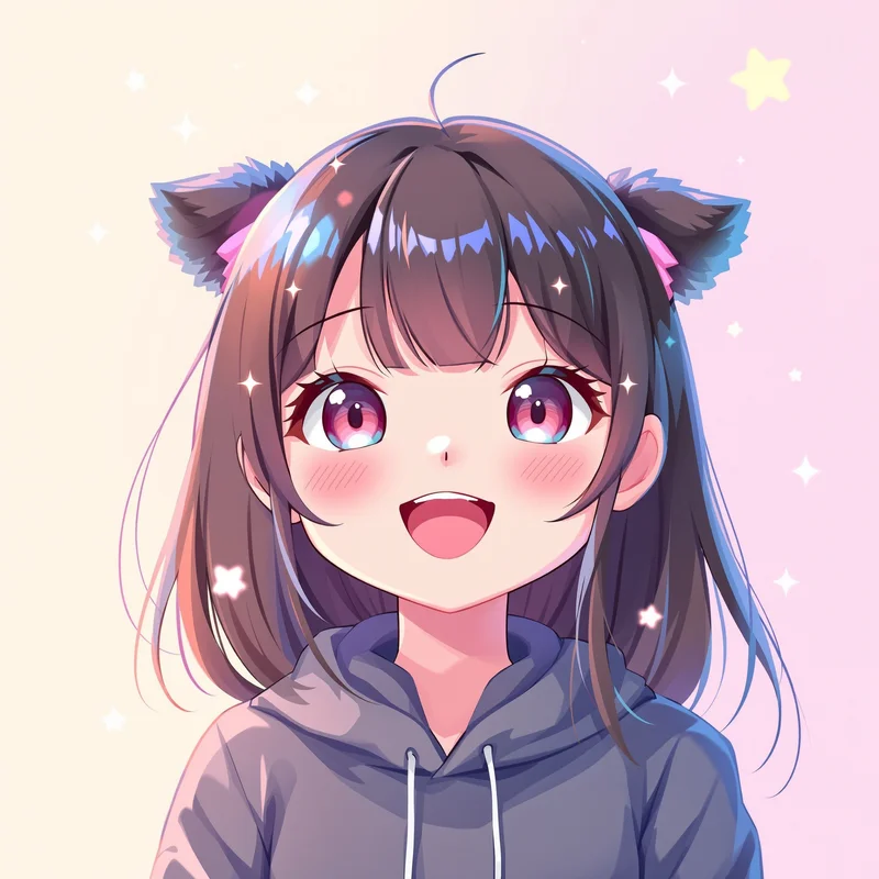 cute PFP portrait with pastel colors for avatar display