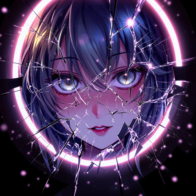 cute pfp anime girl broken halo avatar
