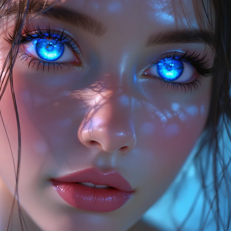 cute pfp anime girl blue tone avatar
