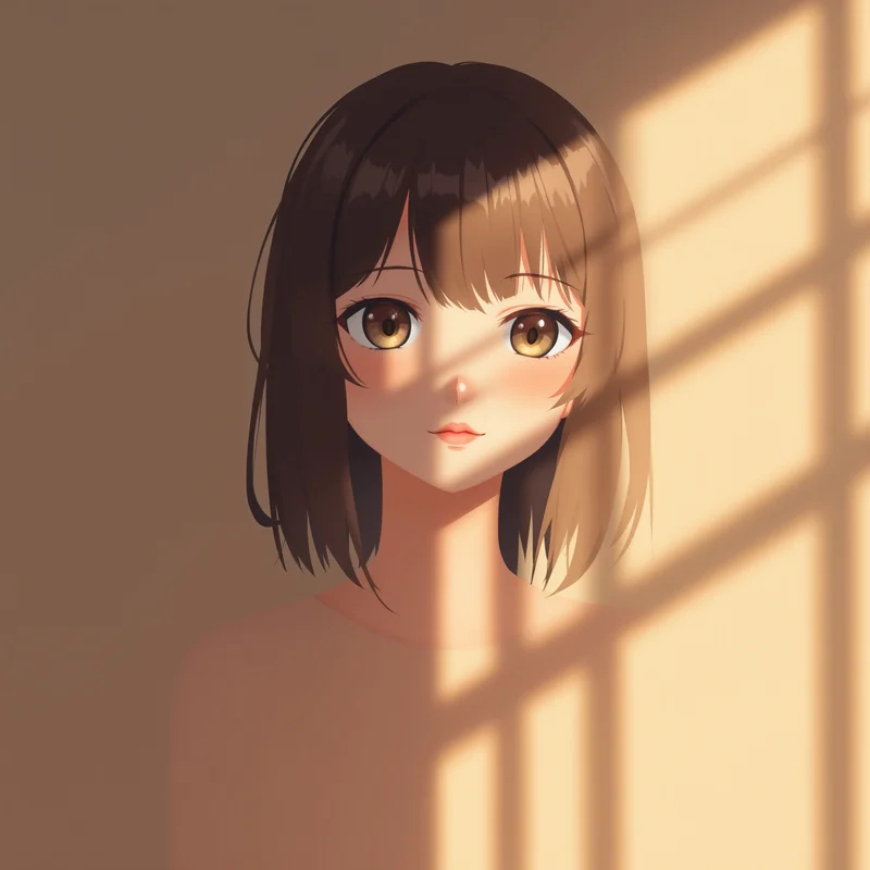 cute pfp anime girl shadow pattern avatar