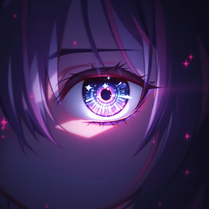 cute pfp anime girl eye reflection avatar