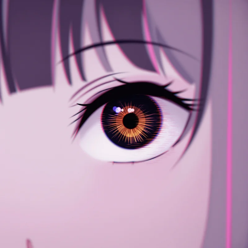 cute pfp anime girl glitch eye avatar