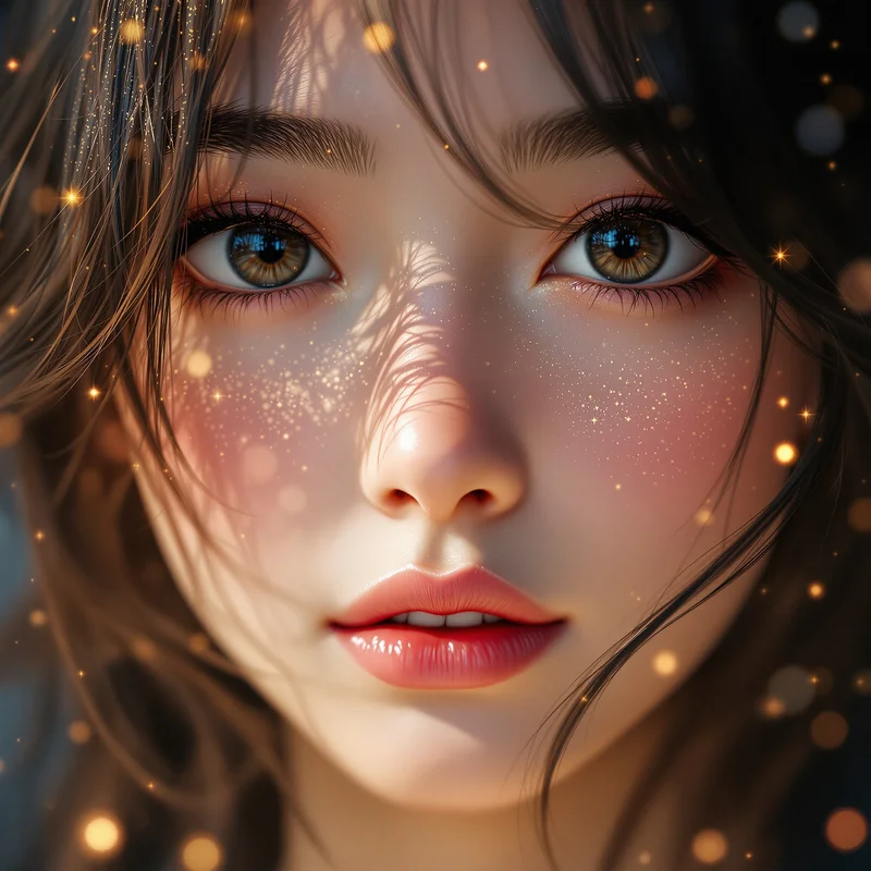 cute pfp anime girl glitter avatar