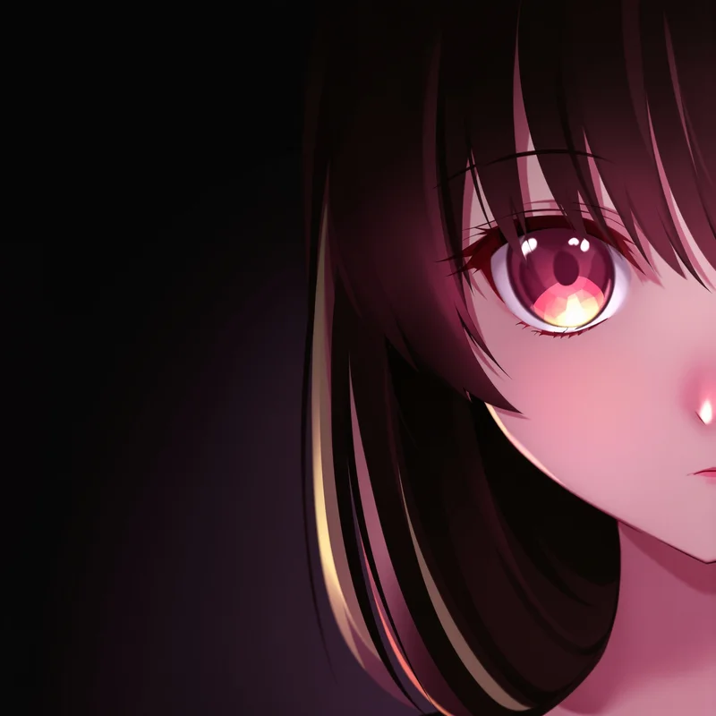 cute pfp anime girl half fade avatar