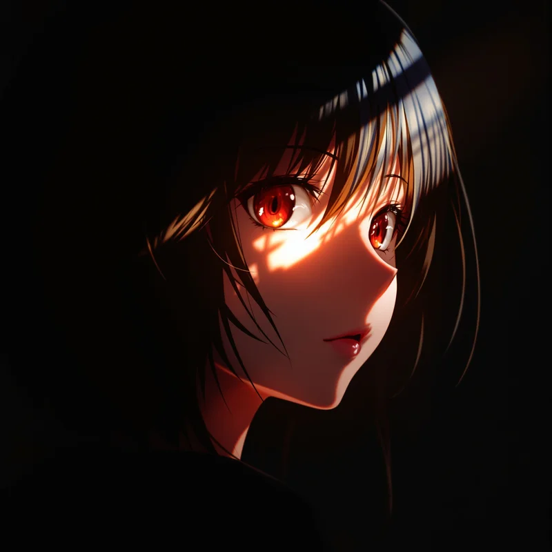 cute pfp anime girl light leak avatar