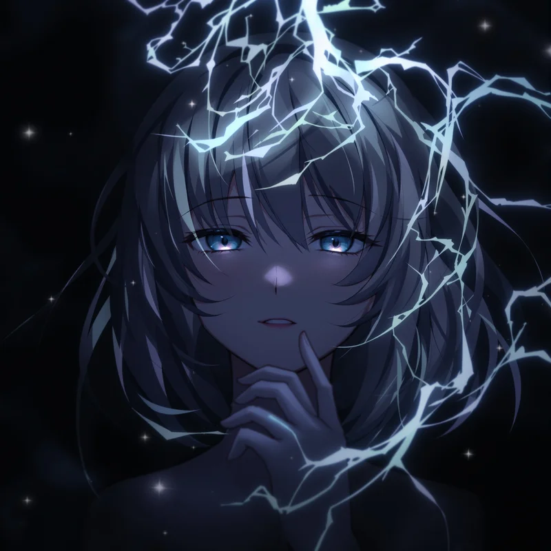 cute pfp anime girl calm dark avatar