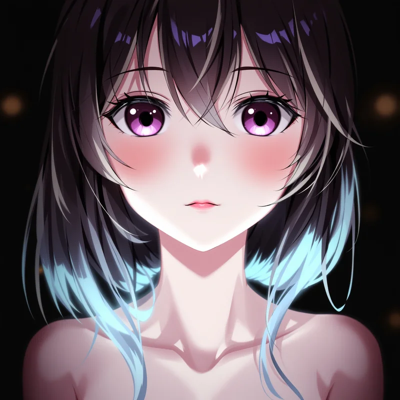 cute pfp anime girl rim light avatar